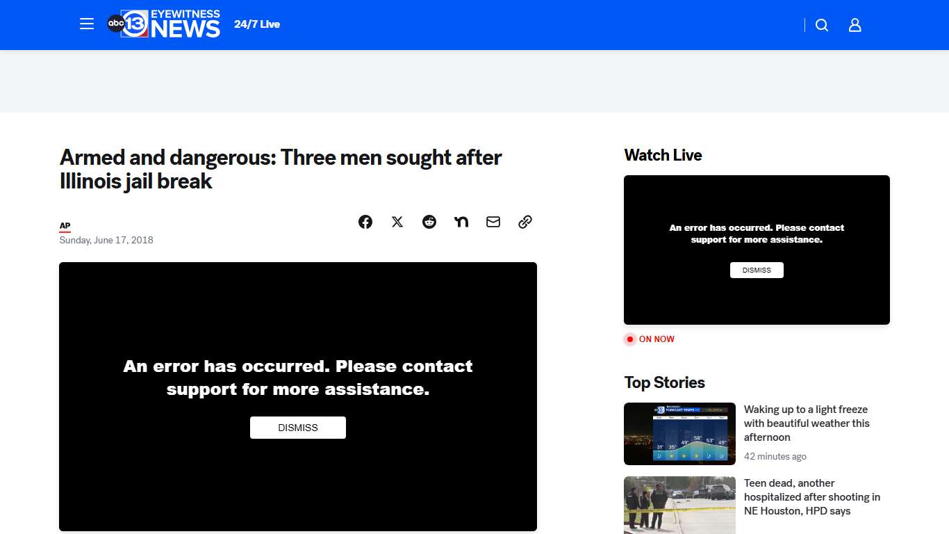 3 men sought after escape from southeastern Illinois jail - ABC13 Houston